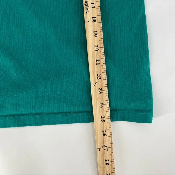 Vintage Champion Shirt Men Large Teal Green Short Sleeve 1980s USA Logo Spellout - Picture 8 of 10